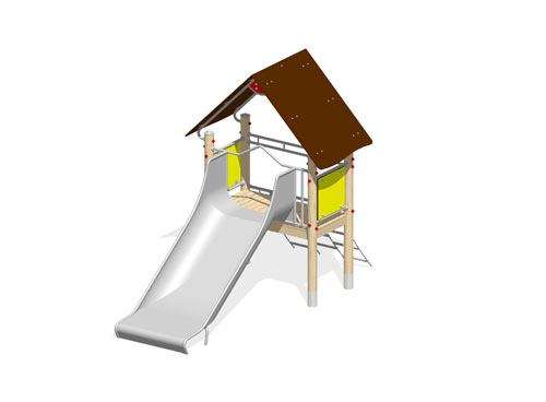 STRUCTURE TOBOGGAN  (montants robinier lamellé-collé)