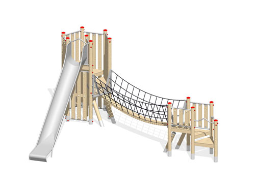 COMBINAISON DE JEUX (montants robinier lamellé-collé)