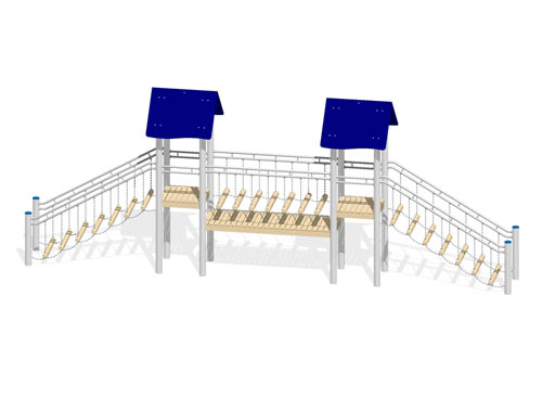 COMBINAISON DE PONTS AVEC TOITURES (longueur 8,95 m) - montants en inox