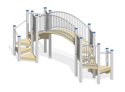 COMBINAISON DE PONTS (longueur 5,30 m) - montants en inox