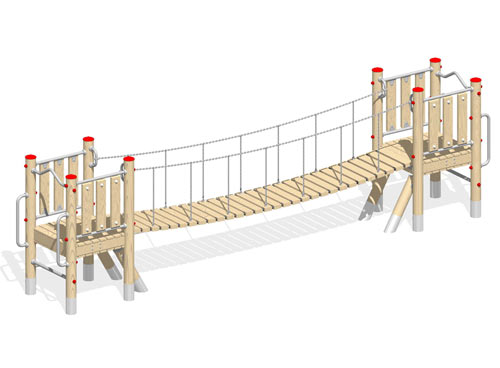 COMBINAISON DE PONTS (longueur 6,00 m) - montants en lamellé-collé