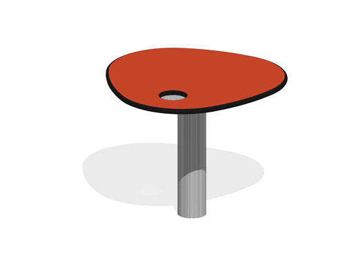 TABLE A PÂTES ROUGE AVEC TAMIS