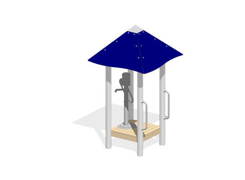 POMPE A EAU AVEC ABRI - montants en inox