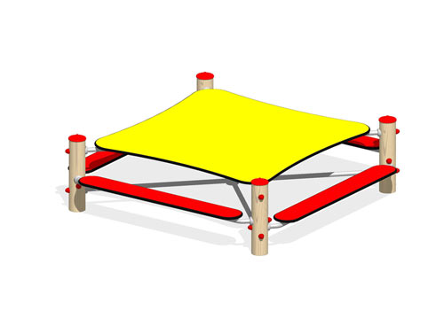 ETABLI 2,00 x 2,00 m (poteaux robinier lamellé-collé)