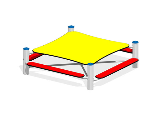 ETABLI 2,00 x 2,00 m (poteaux inox)