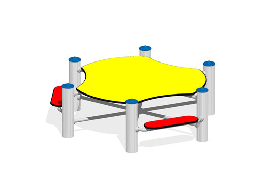 TABLE DE JEU (poteaux inox)
