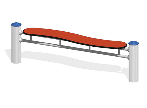 BANQUETTE VAGUE (poteaux inox)