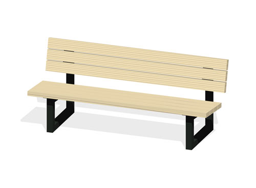 BANC (structure acier laqué vert foncé)