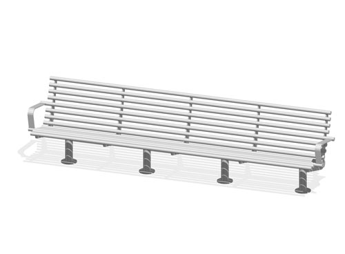 BANC 6 PLACES  AVEC ACCOUDOIRS