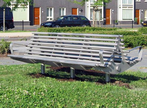 BANC DOUBLE 8 PLACES   AVEC ACCOUDOIRS