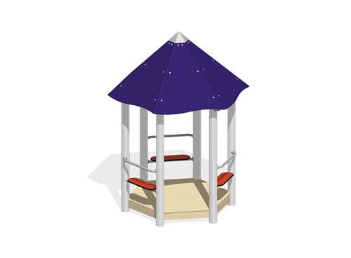 ABRI AVEC PLANCHER (montants inox)