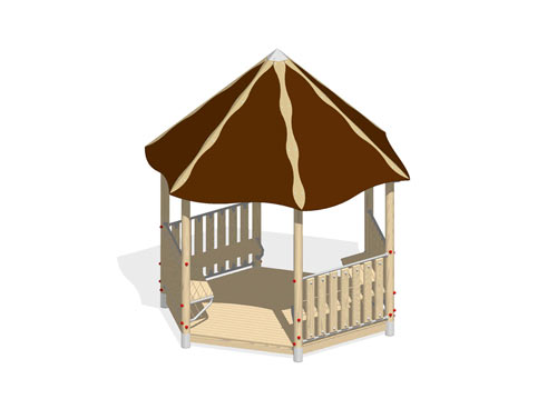 PAVILLON (montants en robinier lamellé-collé)