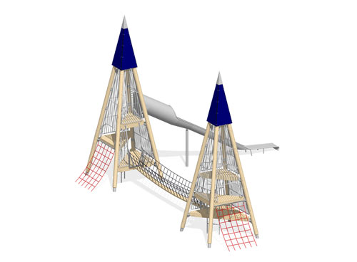 PYRAMIDE  DOUBLE (7,50 m- montants robinier)