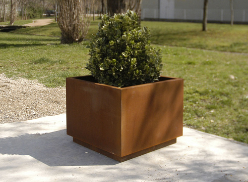 Jardinière carrée SQUARE Corten 120
